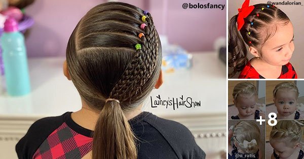 10 Ideias de Penteados Infantis Para Cabelos Lisos | Cabelo Curto