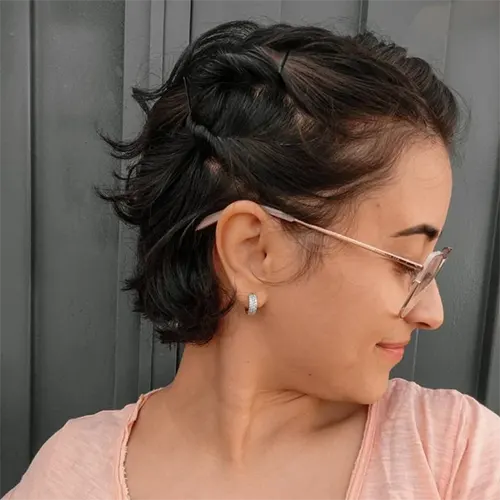 Foto de um Penteado Para Cabelo Curto Foto de um Penteado Para Cabelo Curto