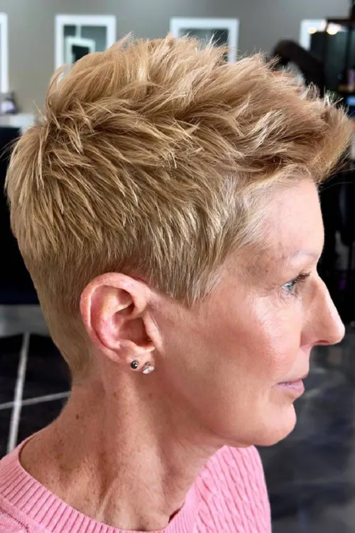 Textured Short Pixie Cut With Volume