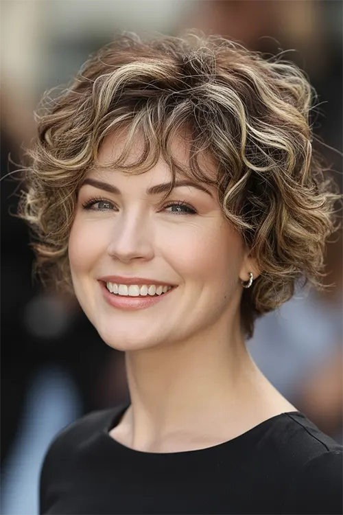 Maravilhoso Corte Pixie Para Cabelo Encaracolado: Pixie Cacheado com Camadas Polidas