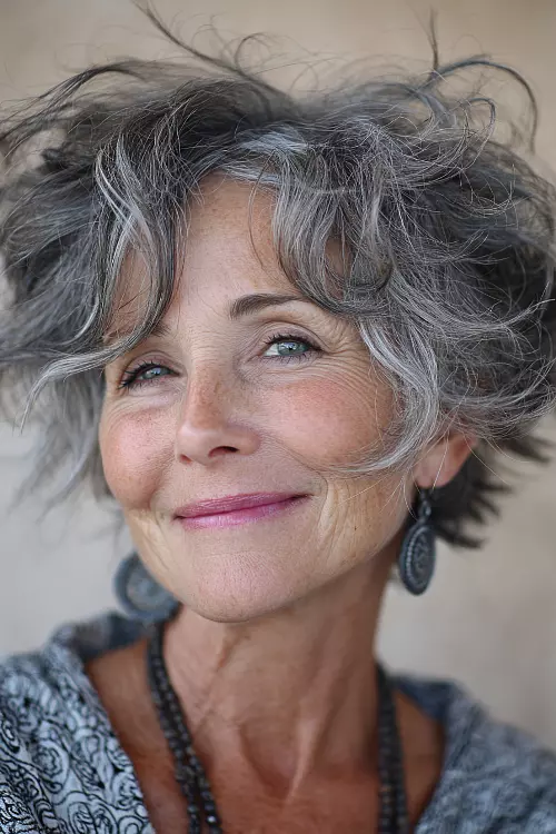 Foto de um Corte Messy Hair Feminino ou Corte Bagunçado Foto de um Corte Messy Hair Feminino ou Corte Bagunçado