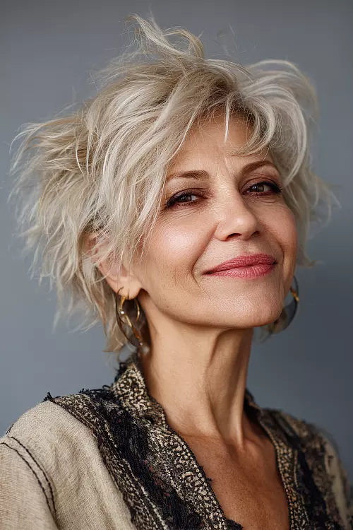 Foto de um Corte Messy Hair Feminino ou Corte Bagunçado Foto de um Corte Messy Hair Feminino ou Corte Bagunçado