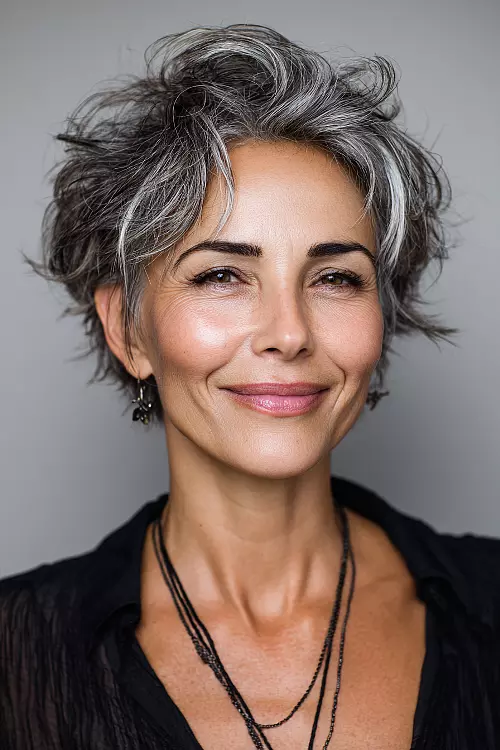 Foto de um Corte Messy Hair Feminino ou Corte Bagunçado Foto de um Corte Messy Hair Feminino ou Corte Bagunçado