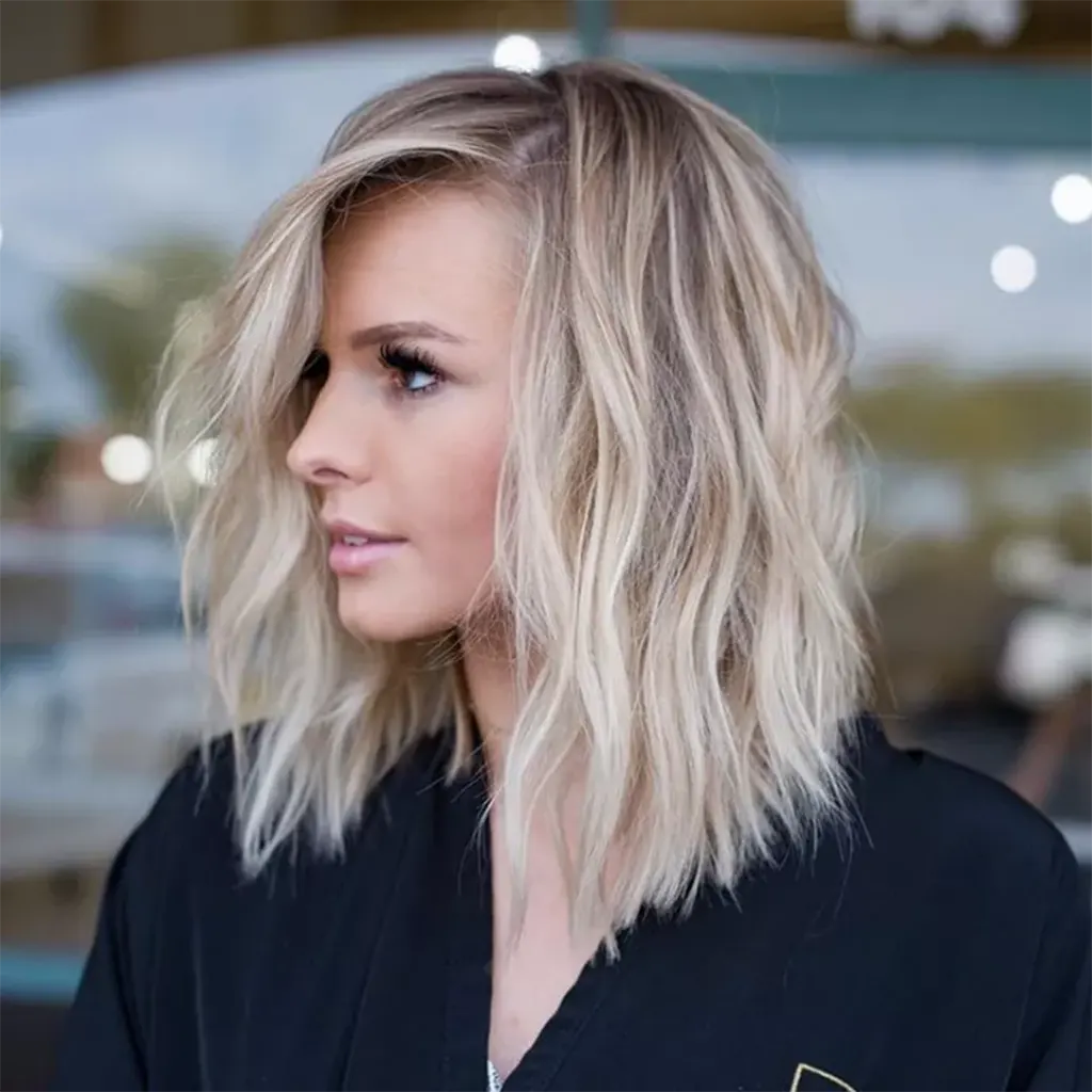 Corte Texturizado na Altura do Ombro Excelente Corte de Cabelo Curtinho Moderno