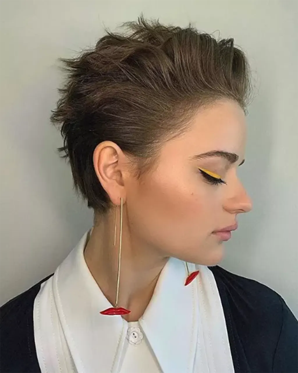 Corte Pixie Repicado Fantástico Corte de Cabelo Curto da Moda Atual