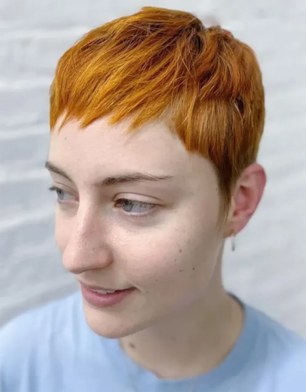 Cabelo Curto Ruivo-Laranja Estilos de Penteados Curtos Ruivos