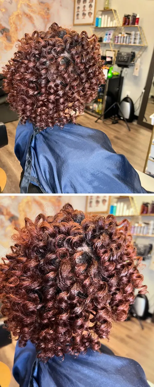 Estilos de Penteados Curtos Ruivos: Cachos Cor Cobre Estilos de Penteados Curtos Ruivos: Cachos Cor Cobre
