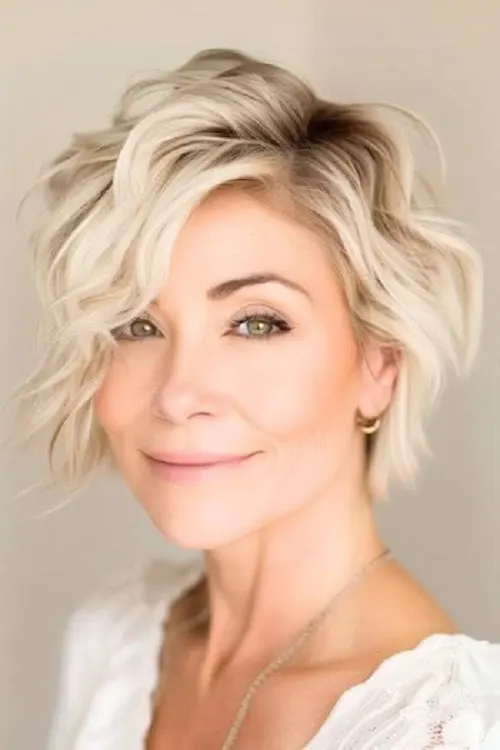 Bixie (Bob + Pixie) Ideia de Corte Para Cabelo Ondulado Feminino 40+