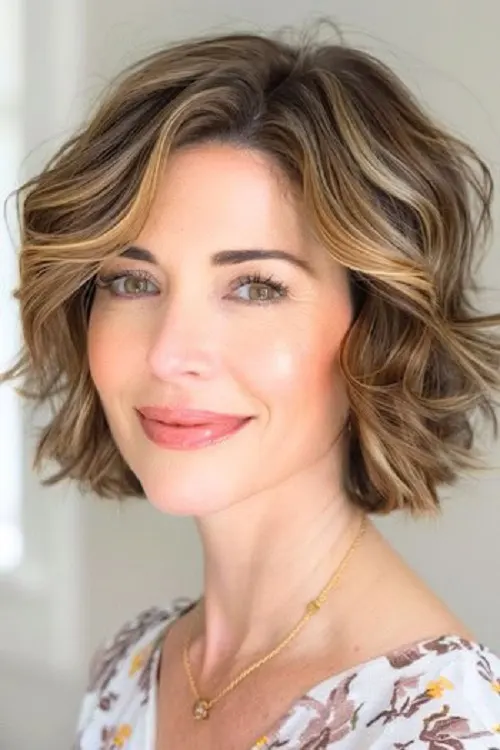 Opção de Estilo para Cabelo Ondulado Feminino 40+ Opção de Estilo para Cabelo Ondulado Feminino 40+