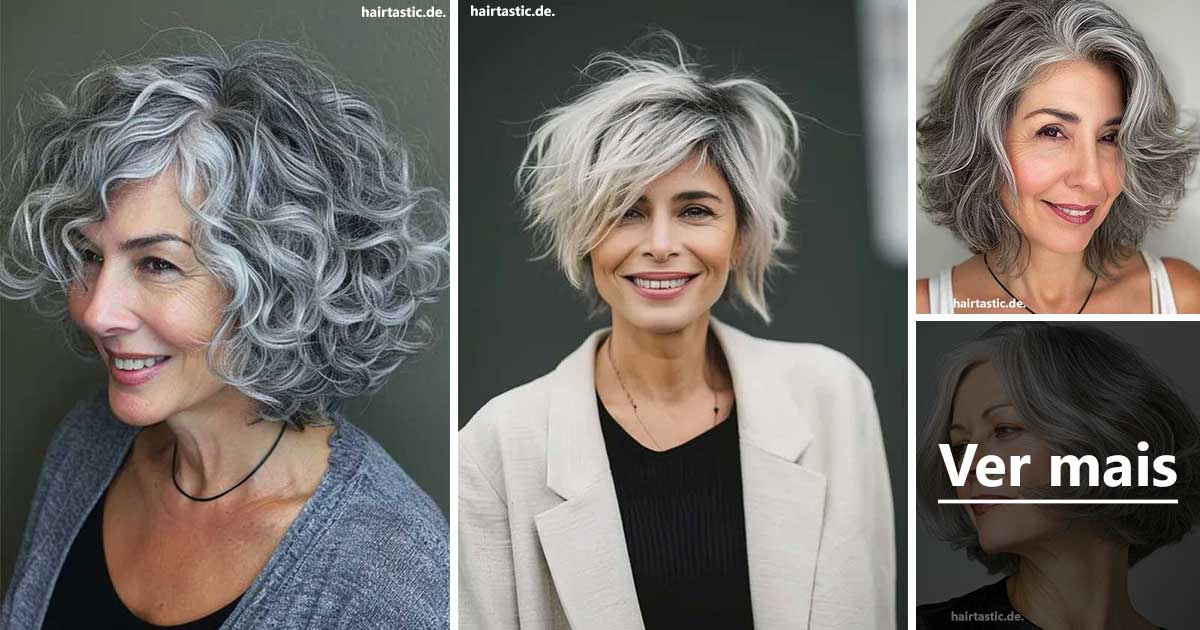 10 Ideias de Cabelo Grisalho Feminino Curto para Usar em 2025 - Cabelo ...