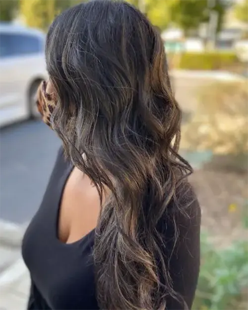 Ondas em Camadas Corte de Cabelo Feminino Para Alongar o Pescoço