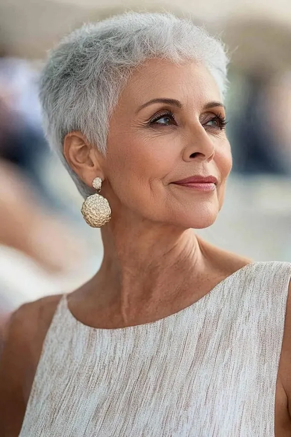 Corte de Cabelo Pixie da Moda Para Mulher com 60 ou 70 Anos