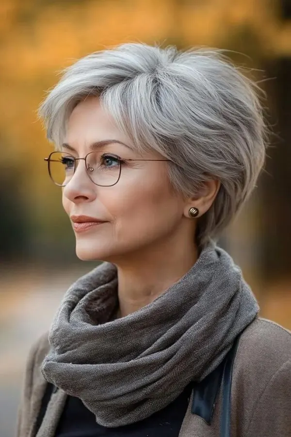 Corte de Cabelo Pixie da Moda Para Mulher com 60 ou 70 Anos