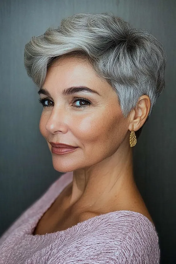 Corte de Cabelo Pixie da Moda Para Mulher com 60 ou 70 Anos