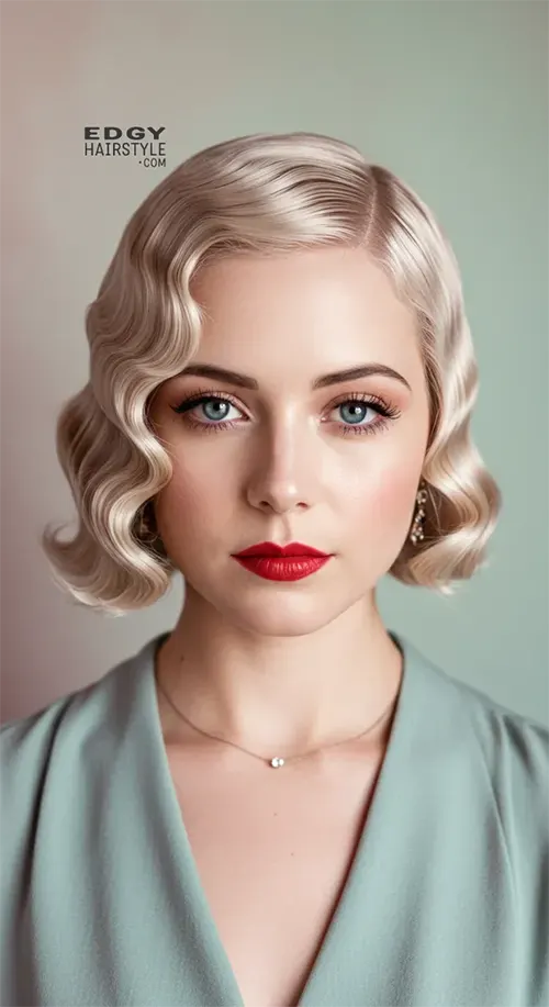 Cabelo Curto na Altura do Queixo: Finger Waves