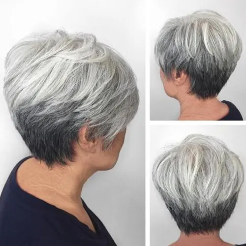 Cabelo Curto para Mulheres: Tapered Pixie Grisalho Cabelo Curto para Mulheres: Tapered Pixie Grisalho