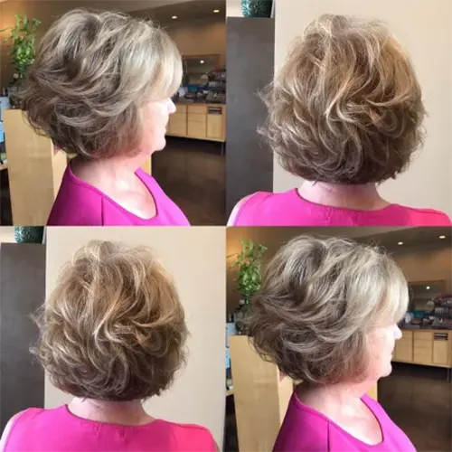 Corte Curto em Camadas com Balayage Corte Curto em Camadas com Balayage