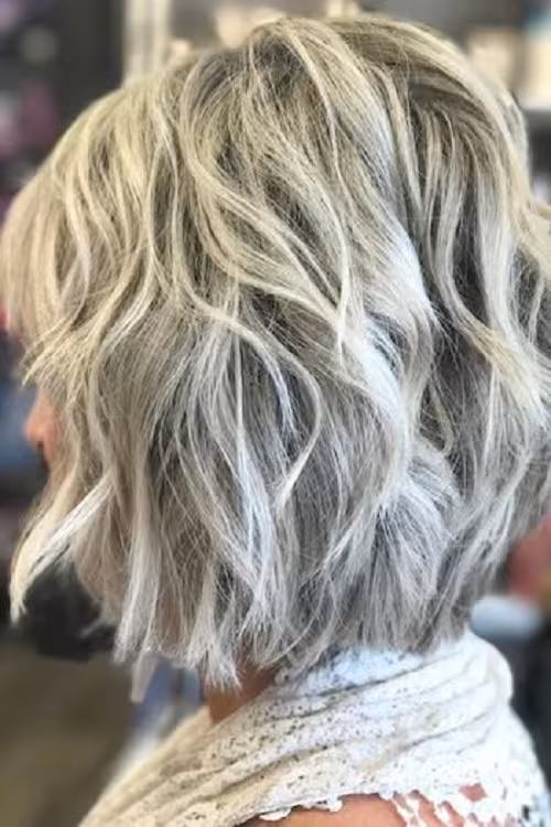 Moderno Corte de Cabelo Branco Para Mulheres 60+ 70+